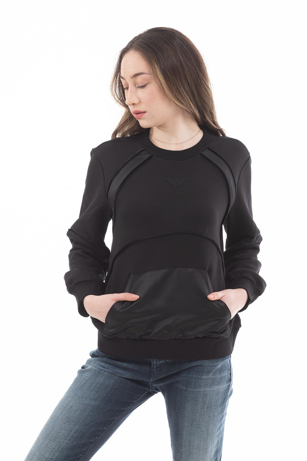 Emporio Armani Kanguru Cepli Uzun Kollu Kadın Sweatshirt