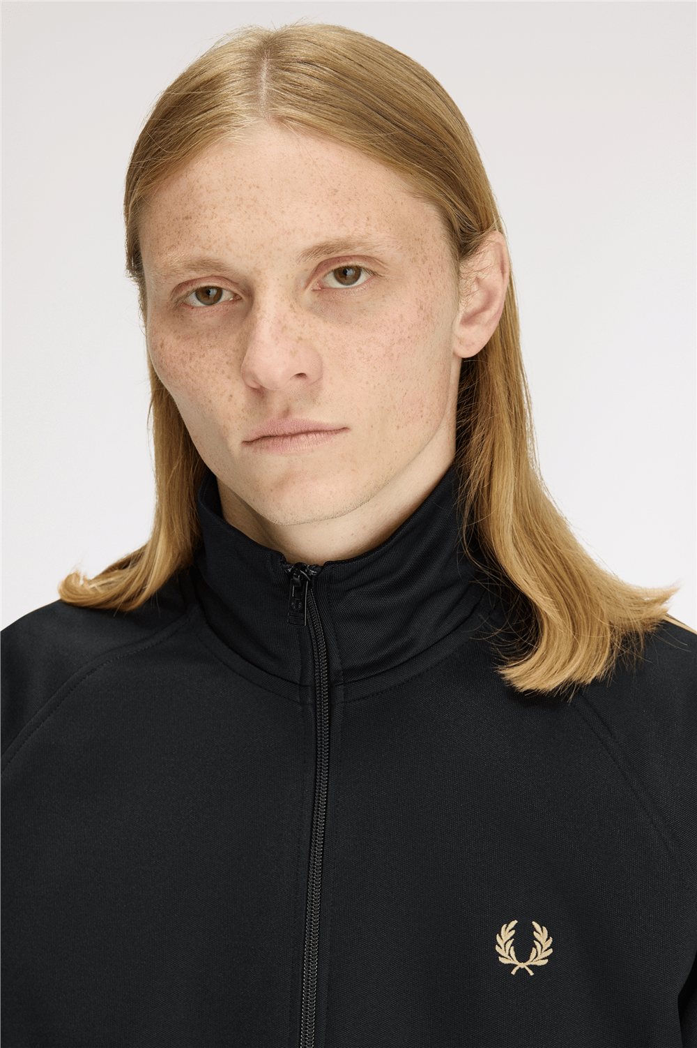 Fred Perry Contrast Tape Track Jacket Erkek Fermuarlı Sweatshirt