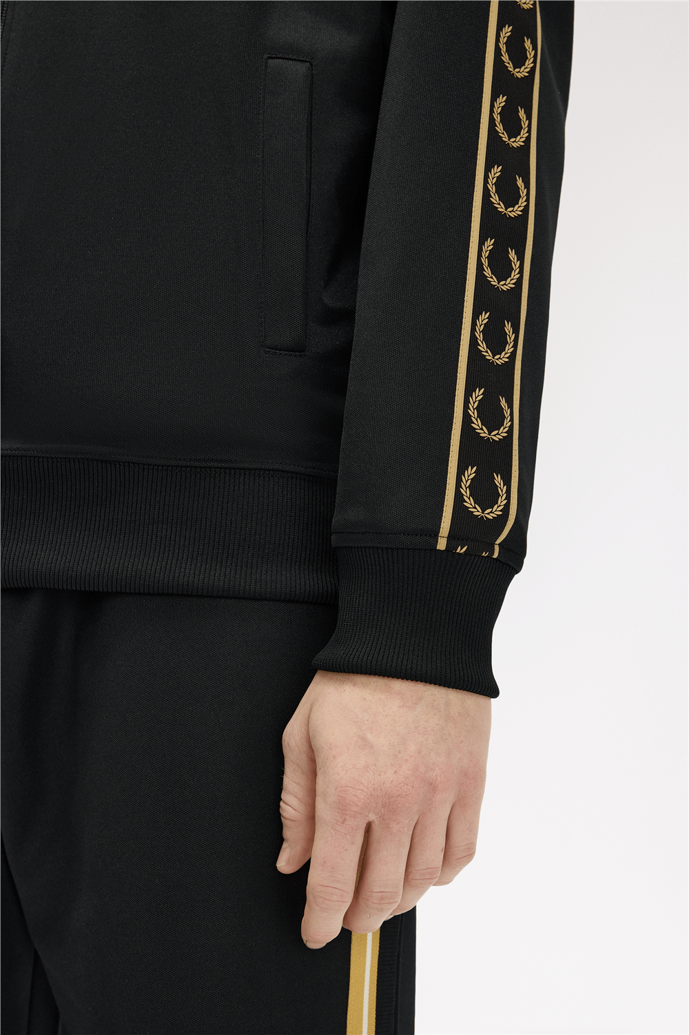 Fred Perry Contrast Tape Track Jacket Erkek Fermuarlı Sweatshirt