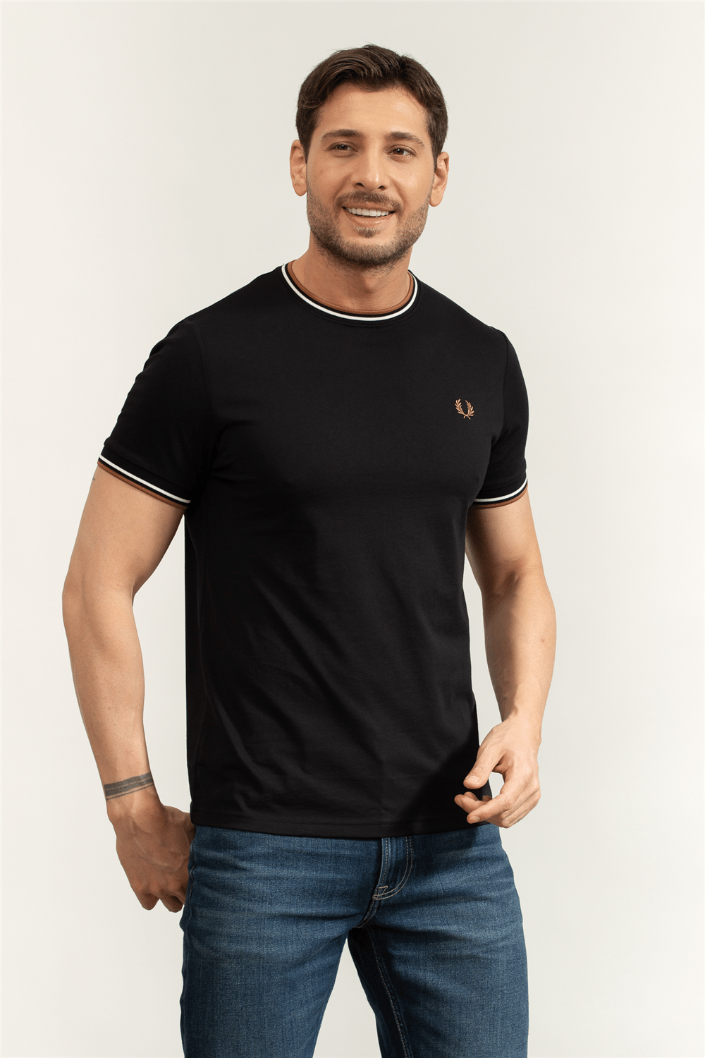 Fred Perry Twin Tipped Erkek Bisiklet Yaka T-Shirt