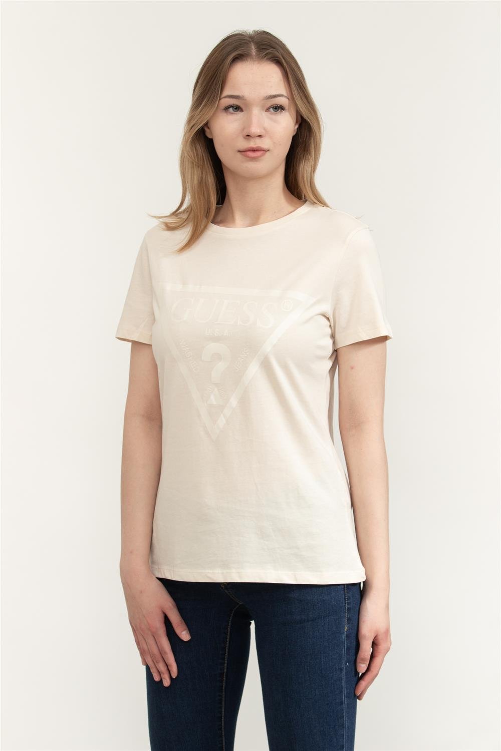 Guess Adele Ss Cn Kadın Bisiklet Yaka T-Shirt