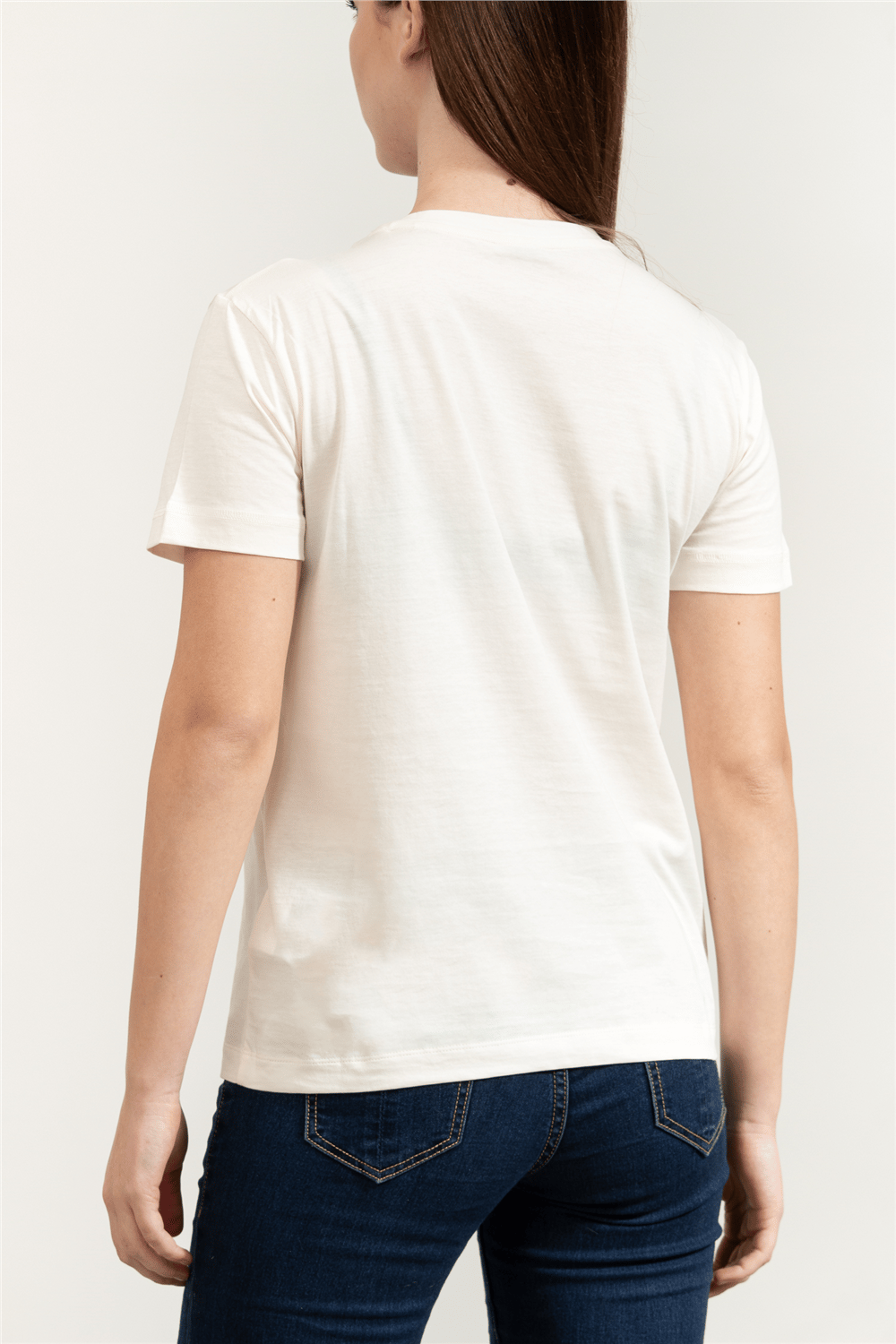 Guess Agnes Kadın Aktif Regular Fit Bisiklet Yaka T-Shirt