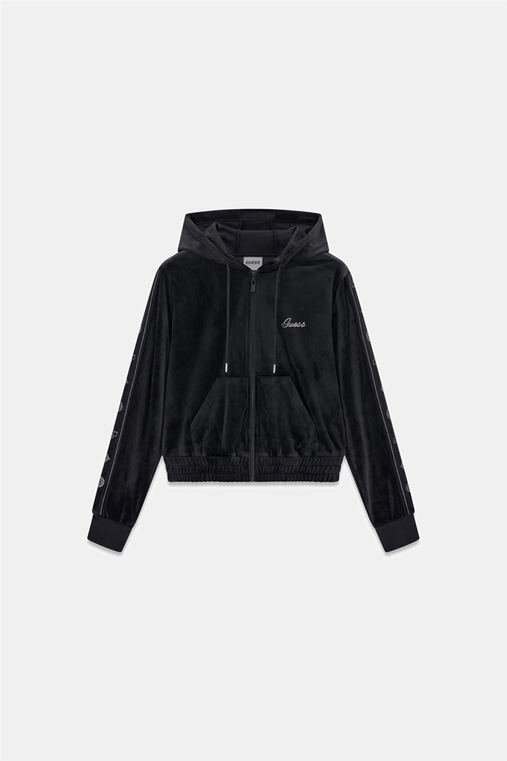 Guess Amalia Kadın Aktif Fermuarlı Sweatshirt Siyah