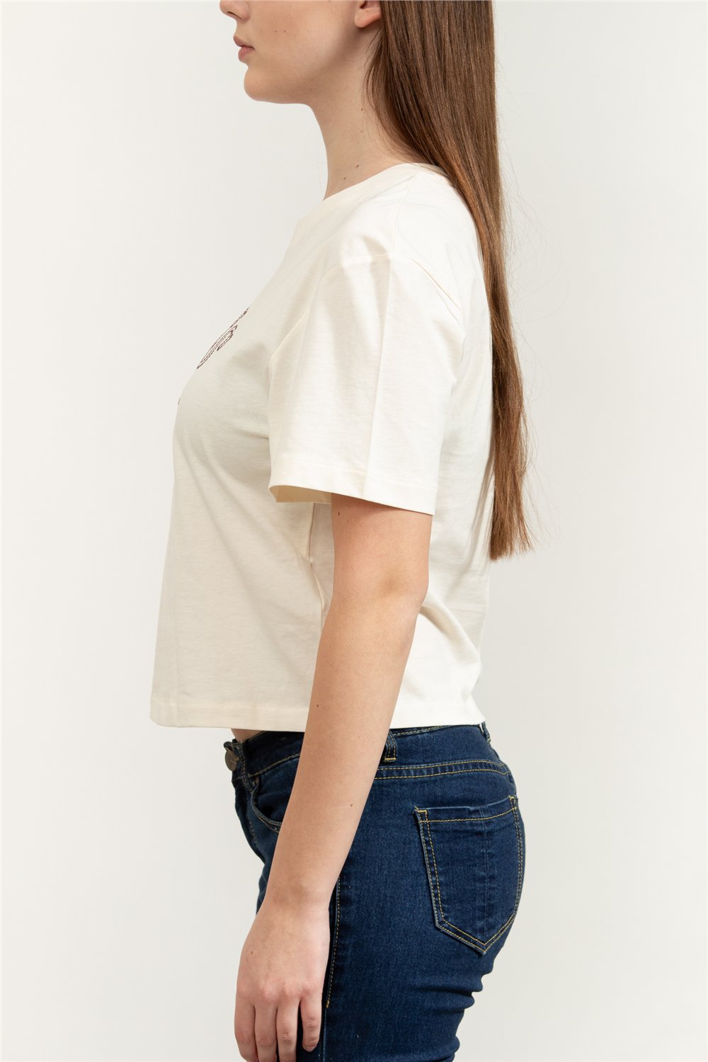 Guess Arianna Kadın Aktif Boxy Fit Bisiklet Yaka T-Shirt