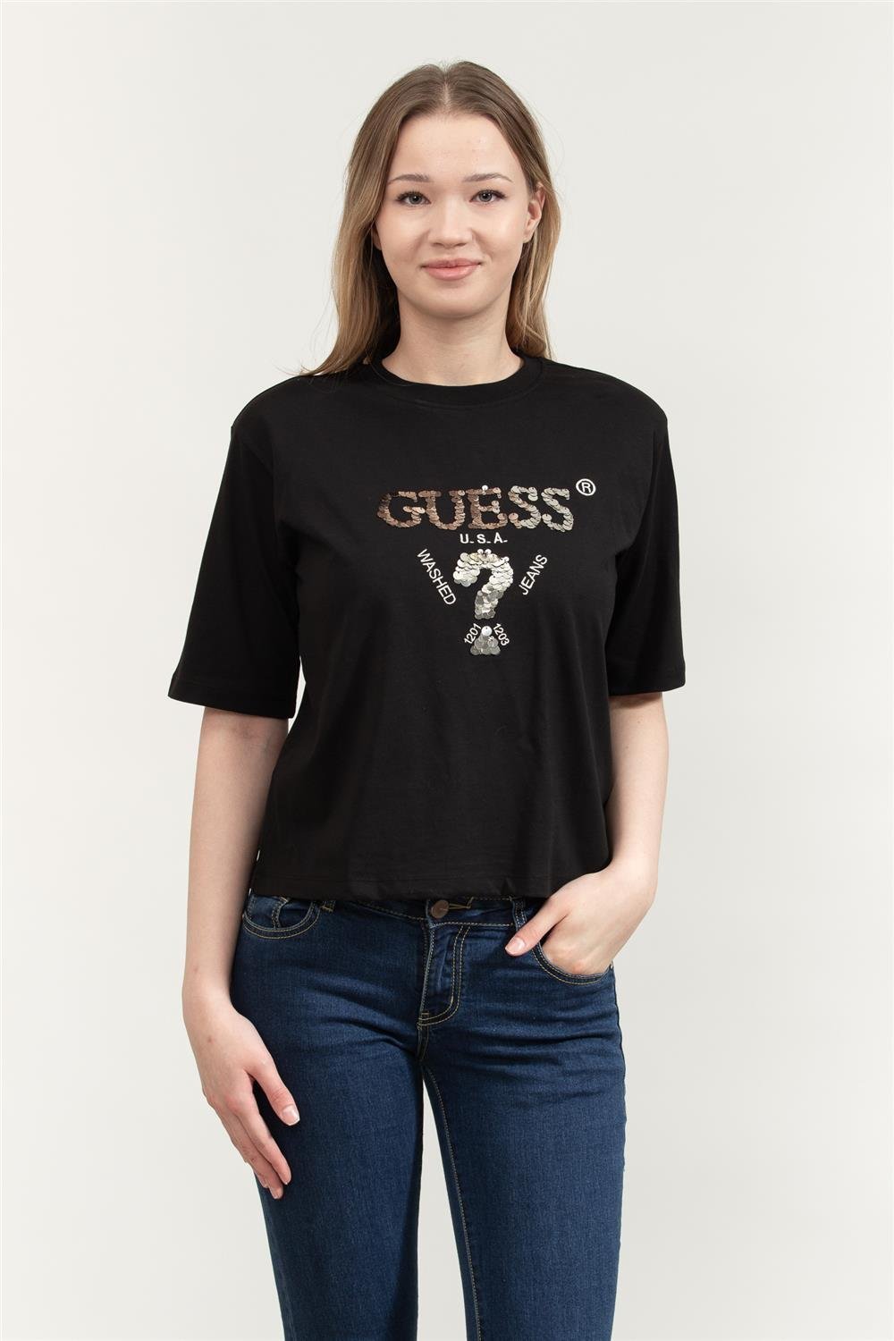 Guess Aurélie Kadın Aktif Boxy Fit T-Shirt