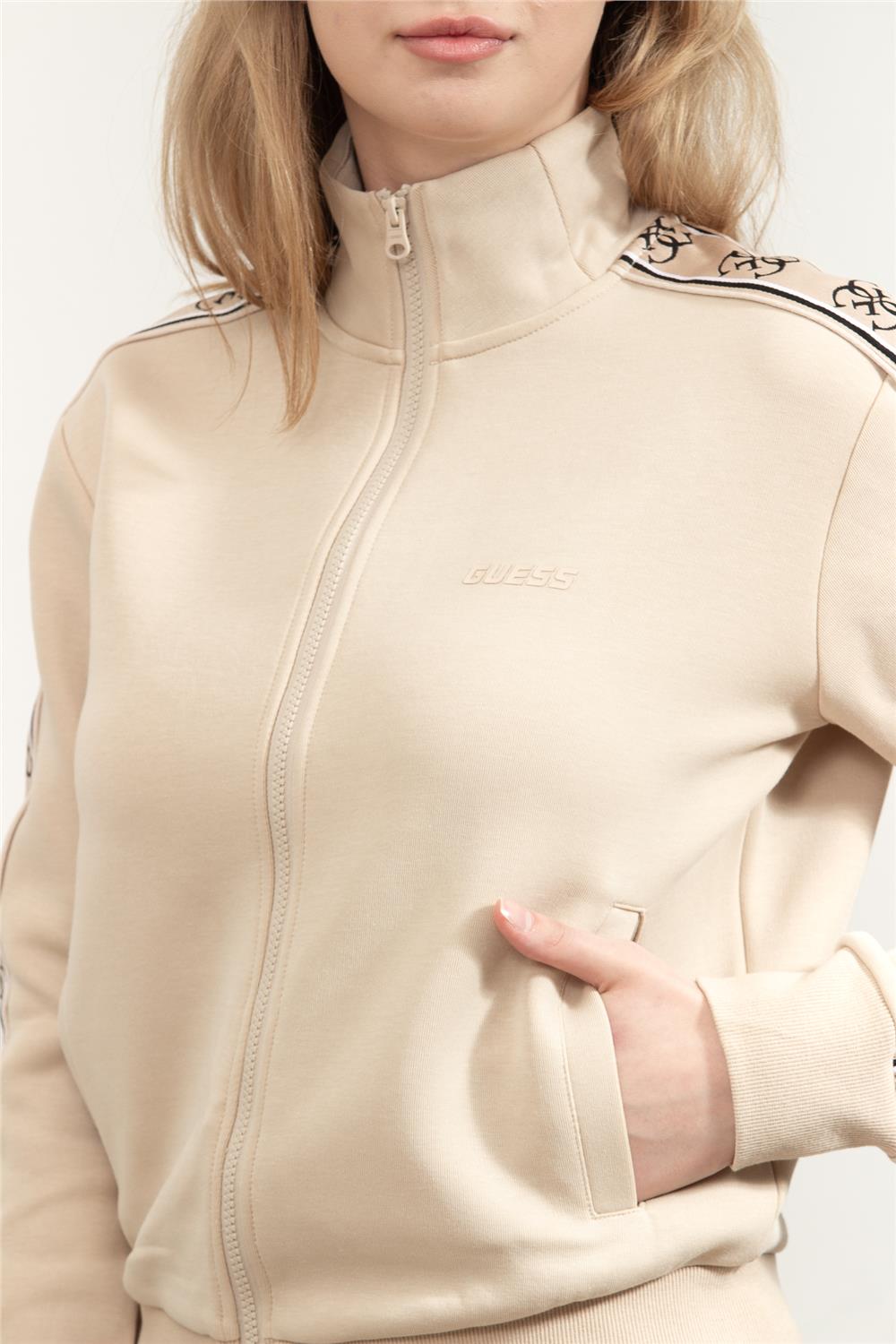 Guess Britney Kadın Aktif Fermuarlı Sweatshirt