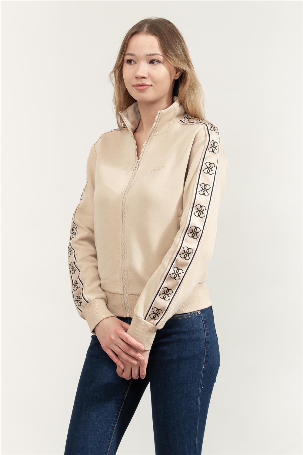 Guess Britney Kadın Aktif Fermuarlı Sweatshirt