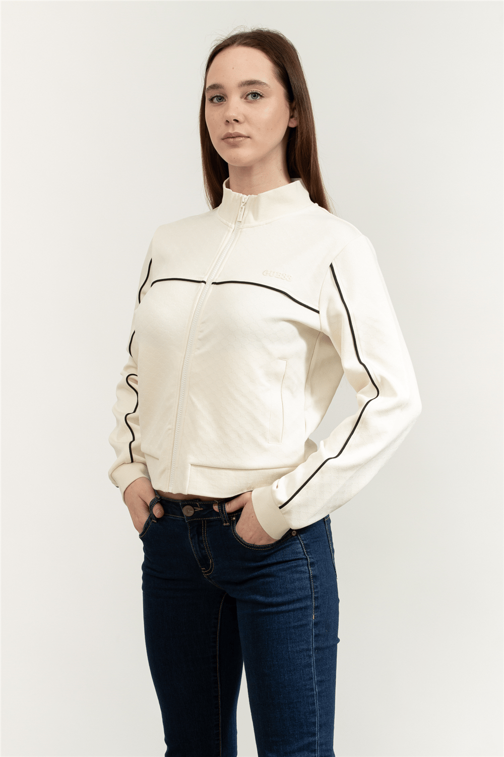 Guess Clara Kadın Aktif Fermuarlı Sweatshirt