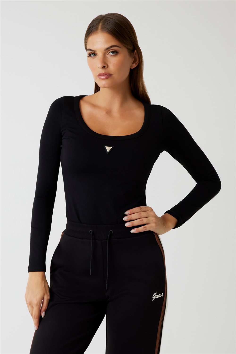 Guess Colette Kadın Aktif Bodysuit Siyah