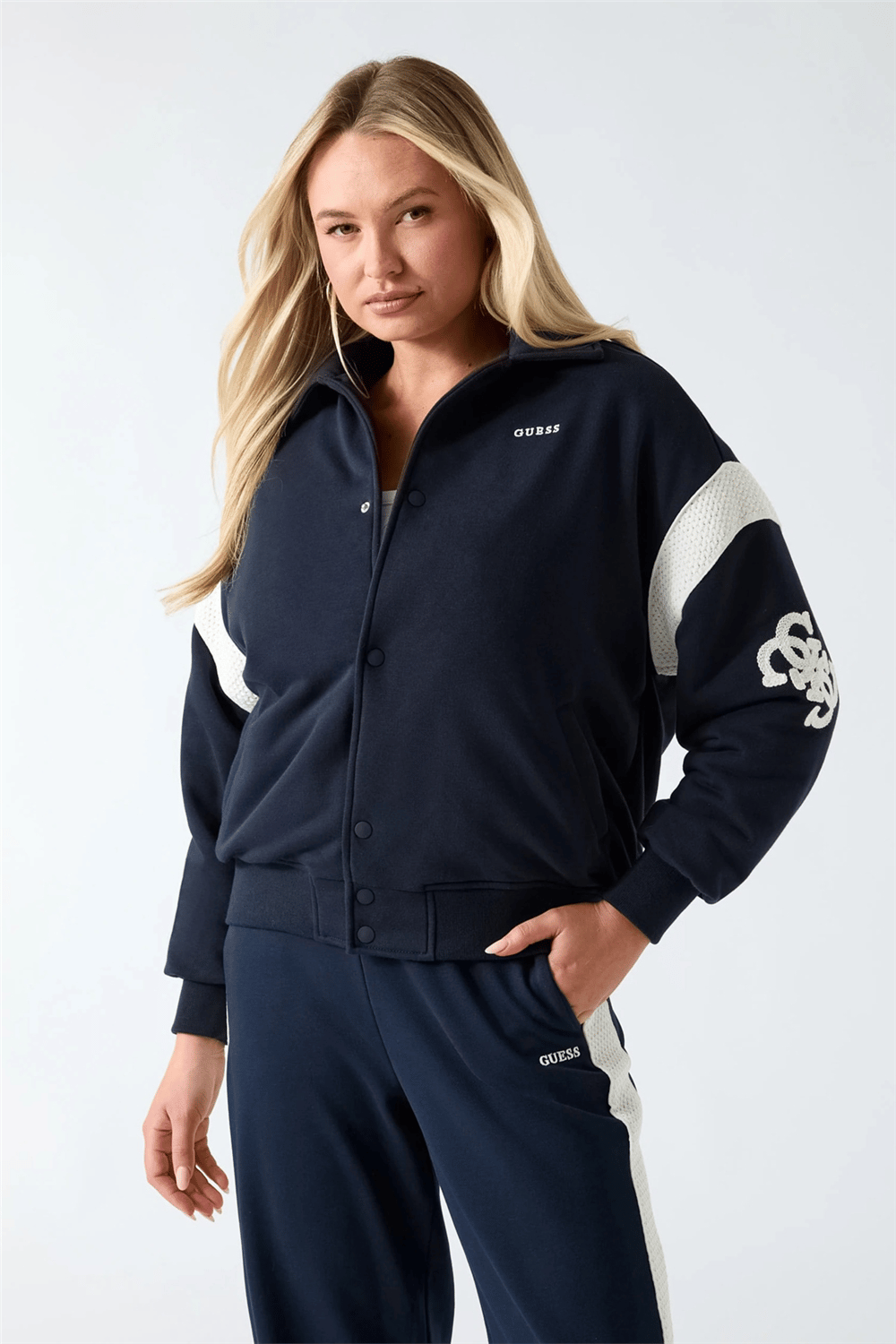 Guess Danika Kadın Aktif Bomber Mont Lacivert