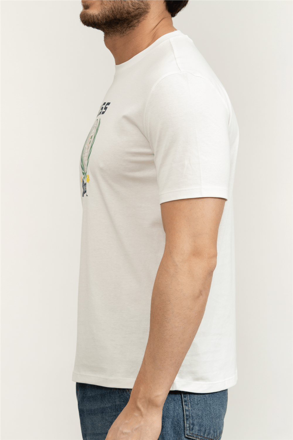 Guess Daven Erkek Aktif Regular Fit Bisiklet Yaka T-Shirt