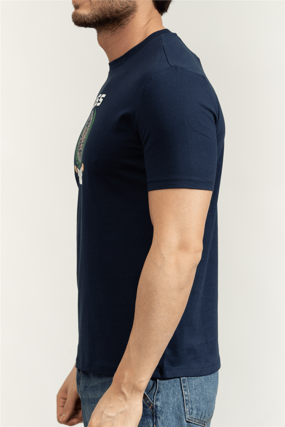 Guess Daven Erkek Aktif Regular Fit Bisiklet Yaka T-Shirt