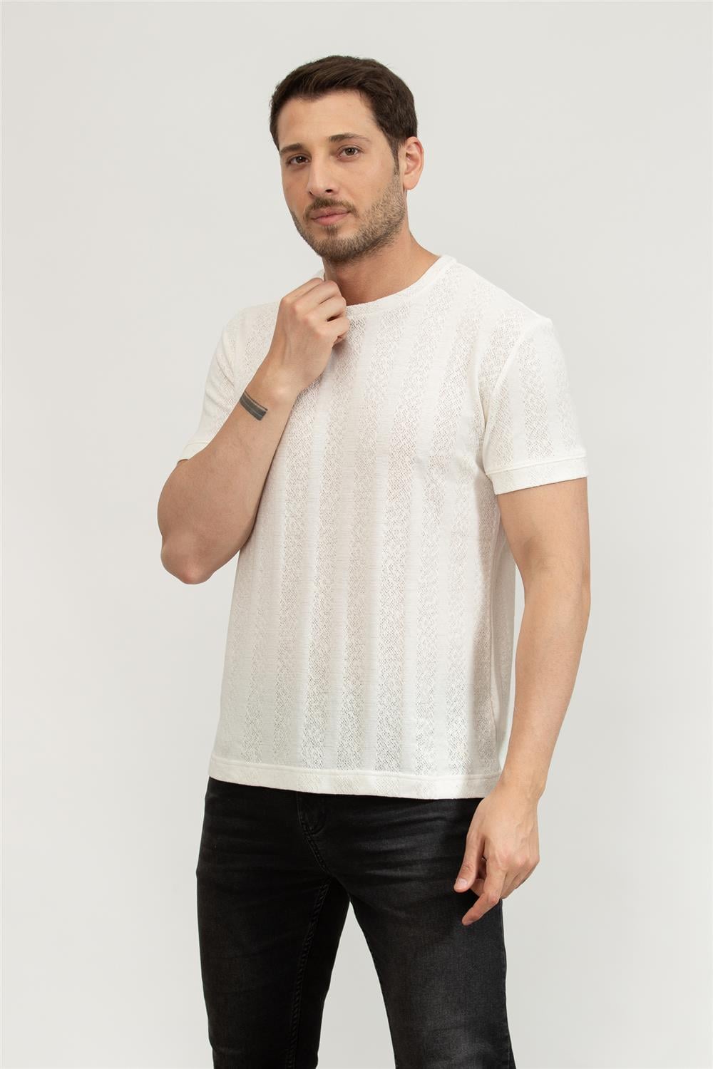 Guess Erkek Bisiklet Yaka T-Shirt