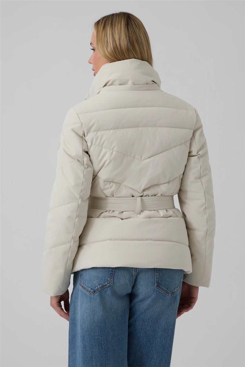 Guess Fatema Kadın Şişme Mont Krem