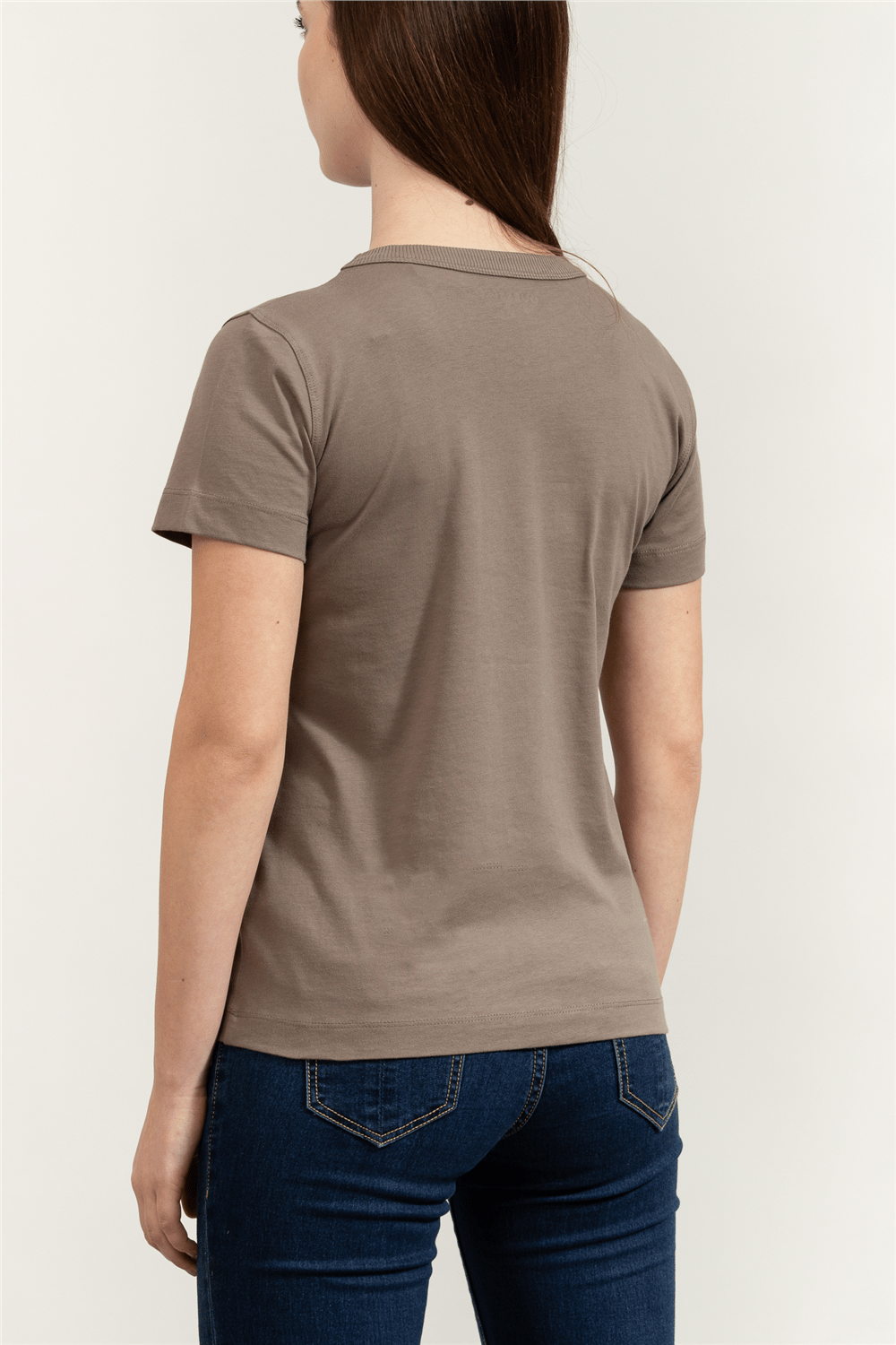 Guess Jersey Kadın Boxy Fit Bisiklet Yaka T-Shirt