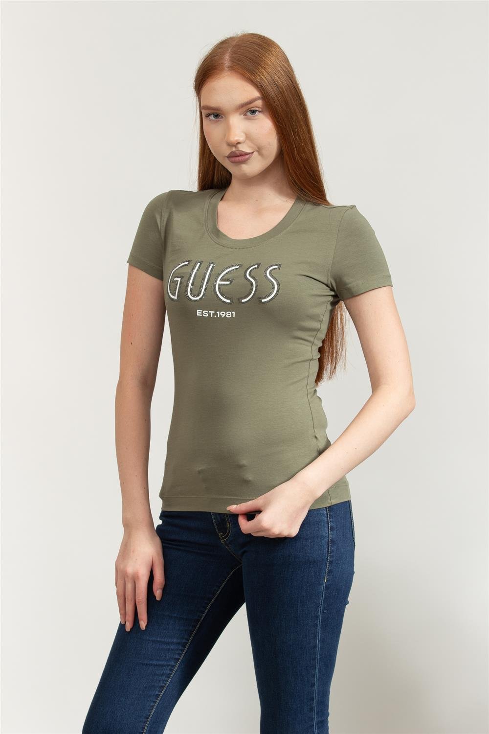 Guess Jersey Kadın Slim Fit T-Shirt