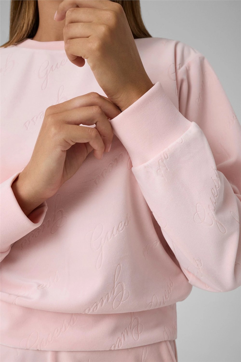 Guess Loren Kadın Sweatshirt Pembe