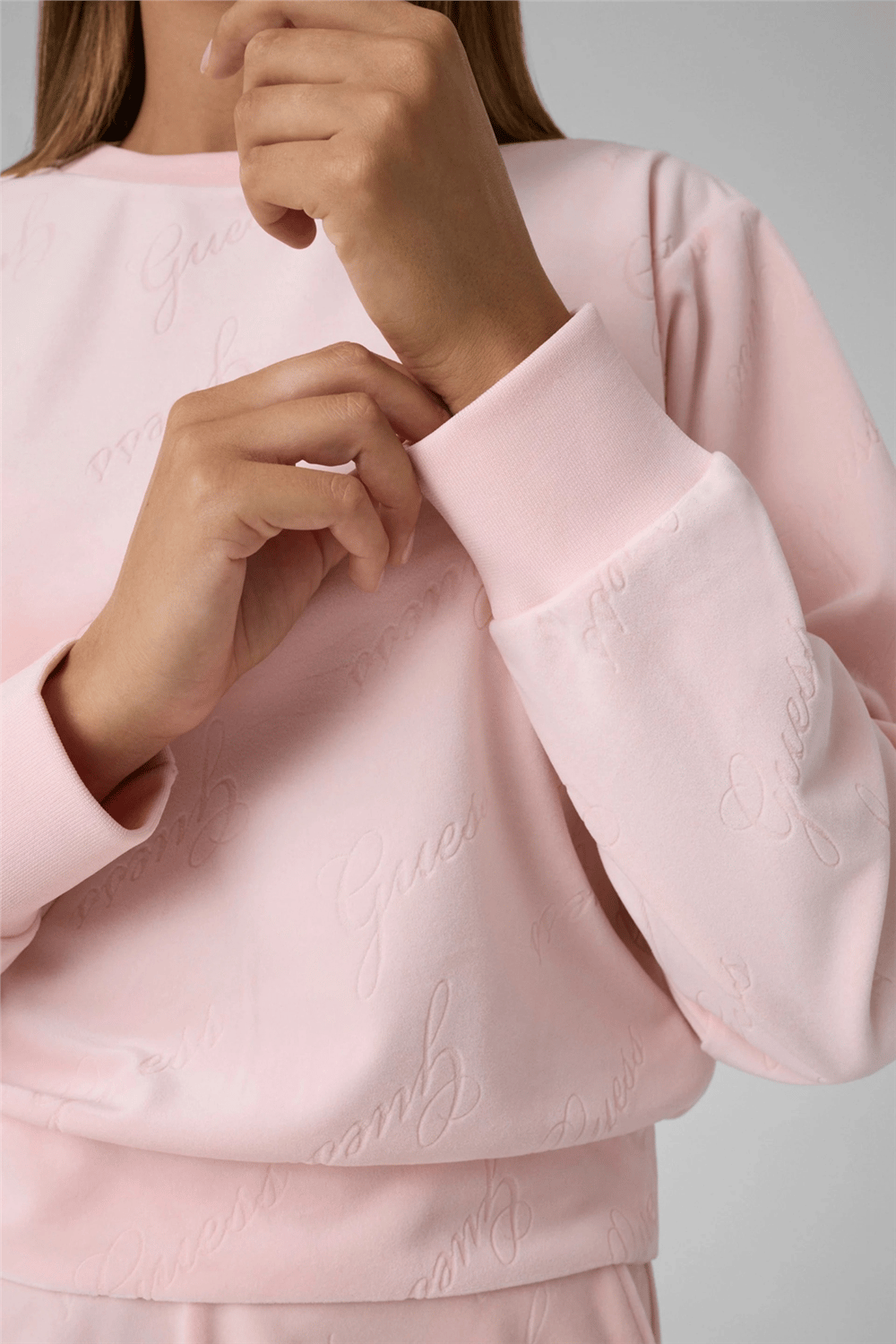 Guess Loren Kadın Sweatshirt Pembe