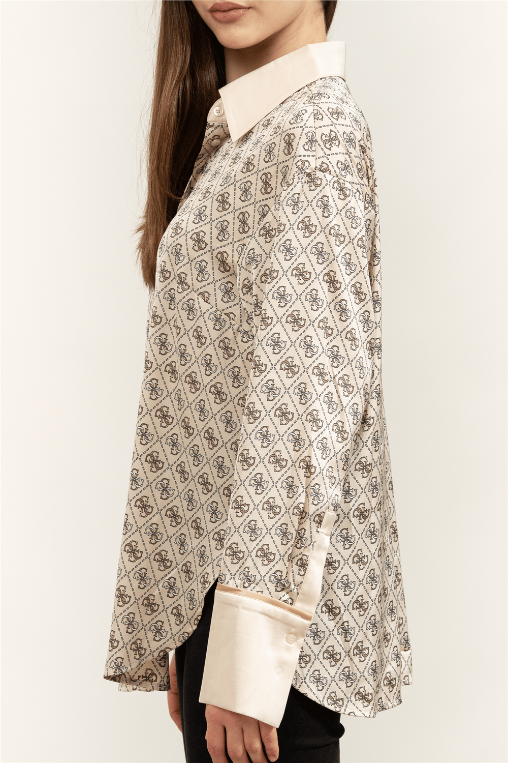 Guess Ls Alexandra Kadın Slim Fit Gömlek