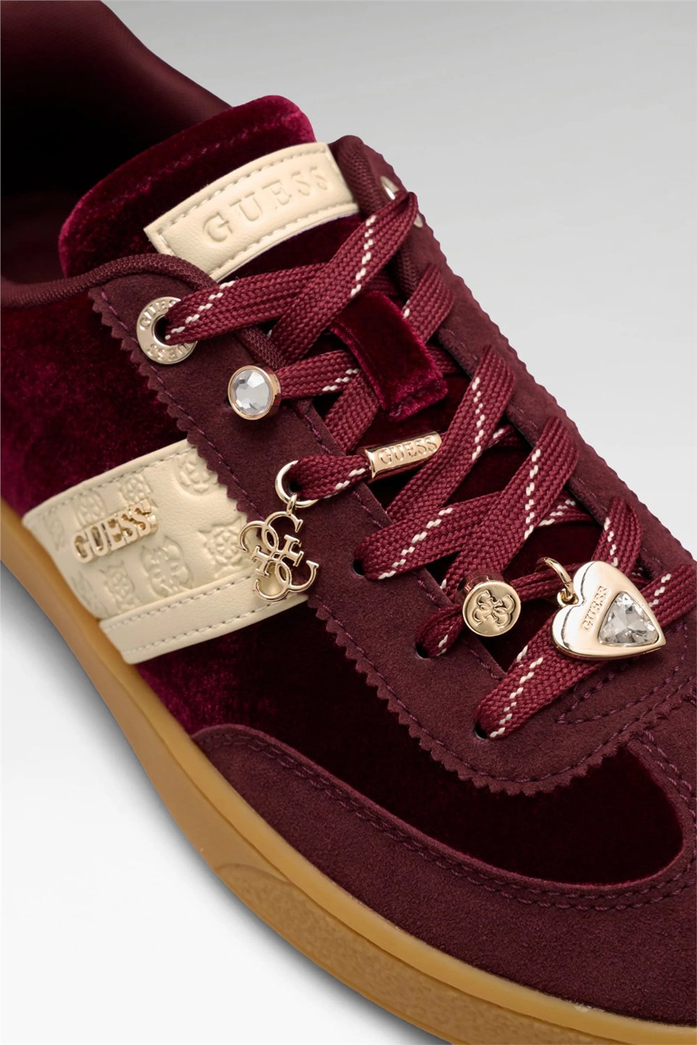 Guess Naoki Kadın Deri Karışımlı Sneaker Kırmızı