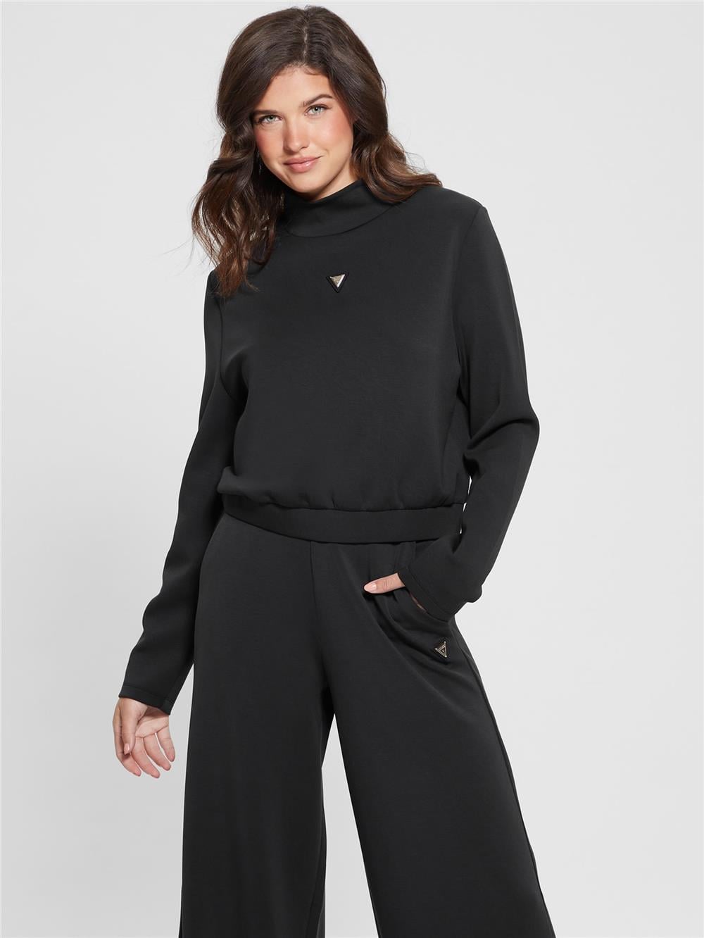 Guess Olympe Kadın Aktif Modal Karışımlı Scuba Bisiklet Yaka Sweatshirt