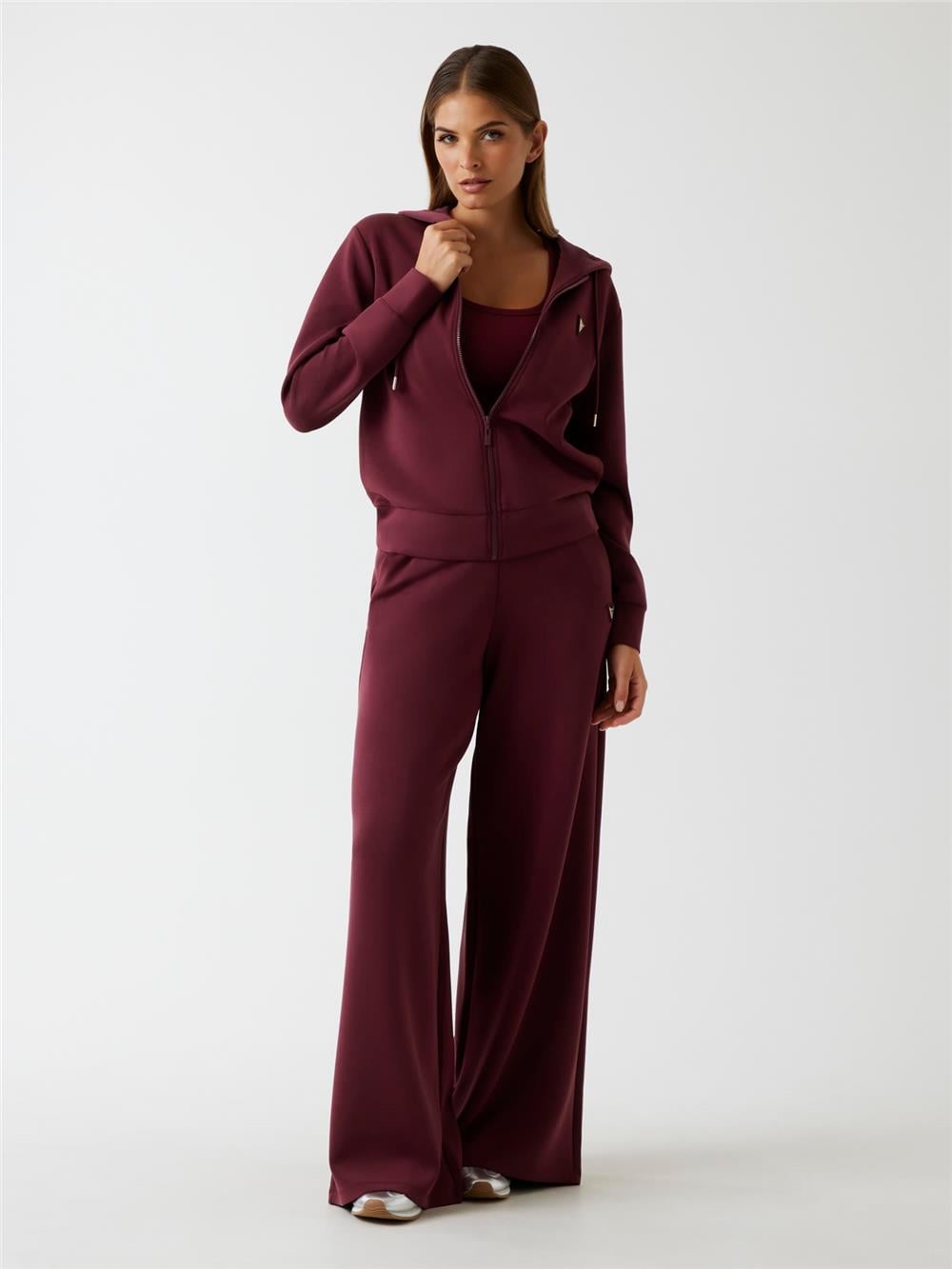 Guess Olympe Kadın Aktif Palazzo Fit Modal Karışımlı Scuba Eşofman Altı