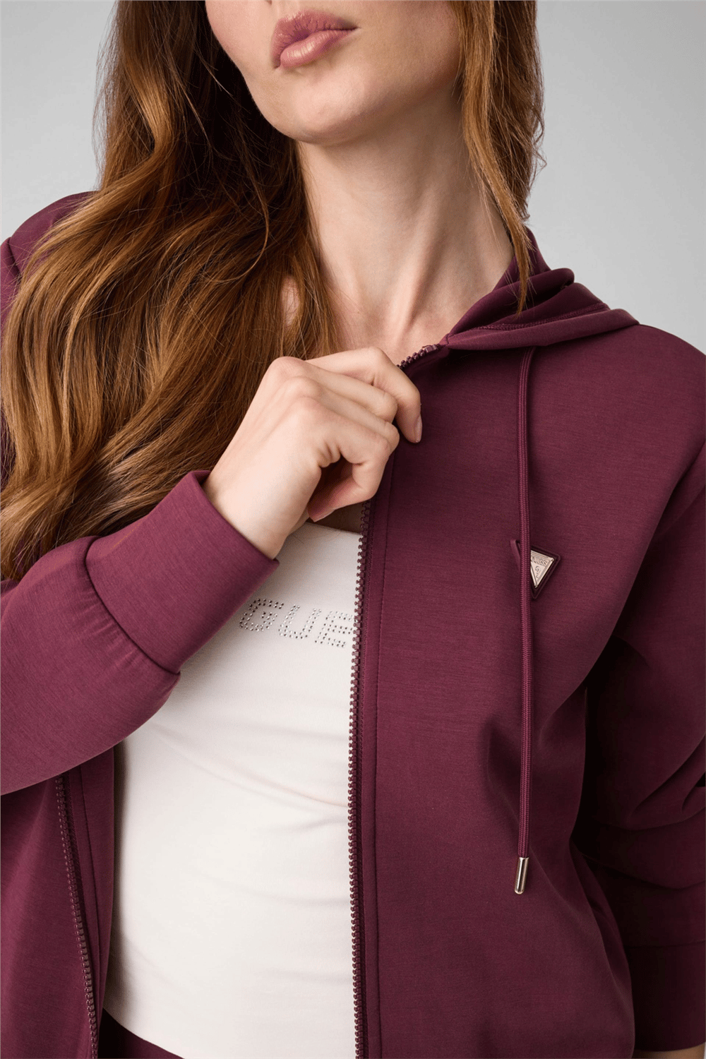 Guess Olympe Kadın Aktif Scuba Kapüşonlu Sweatshirt