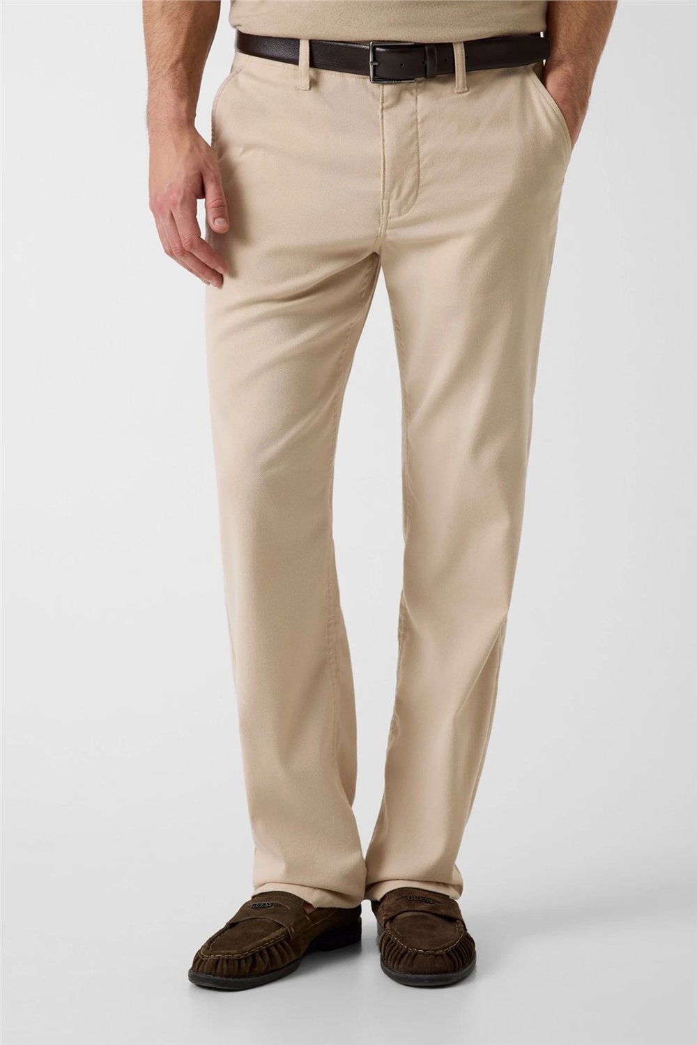 Guess Paolo Erkek Regular Fit Pantolon Kahverengi