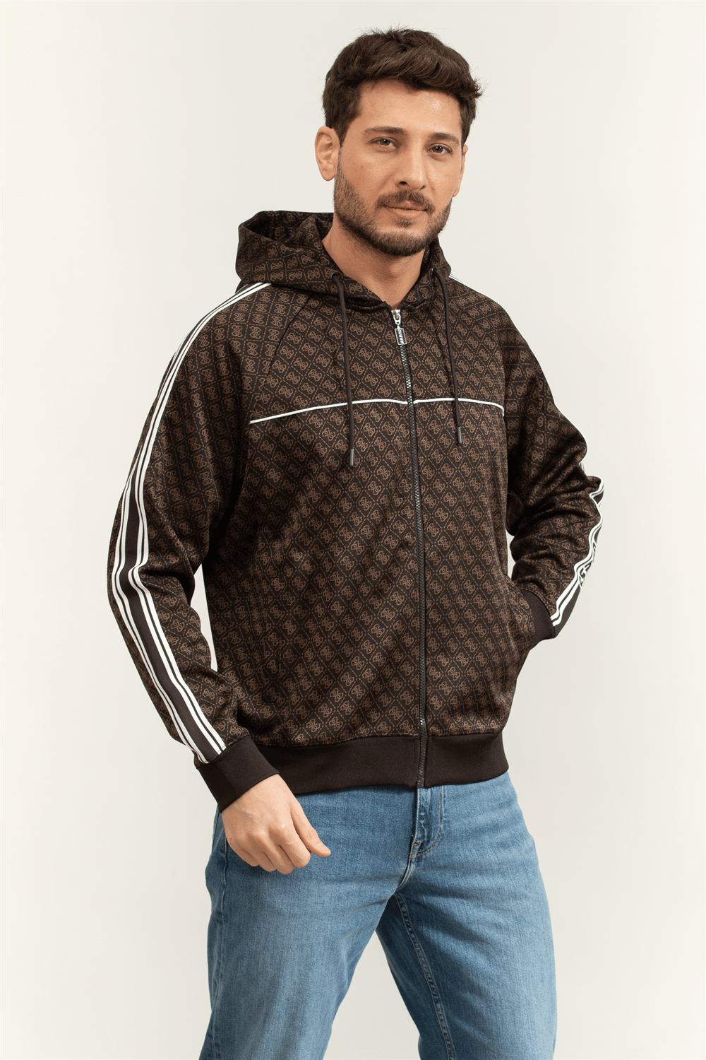 Guess Parimo Erkek Aktif Fermuarlı Sweatshirt
