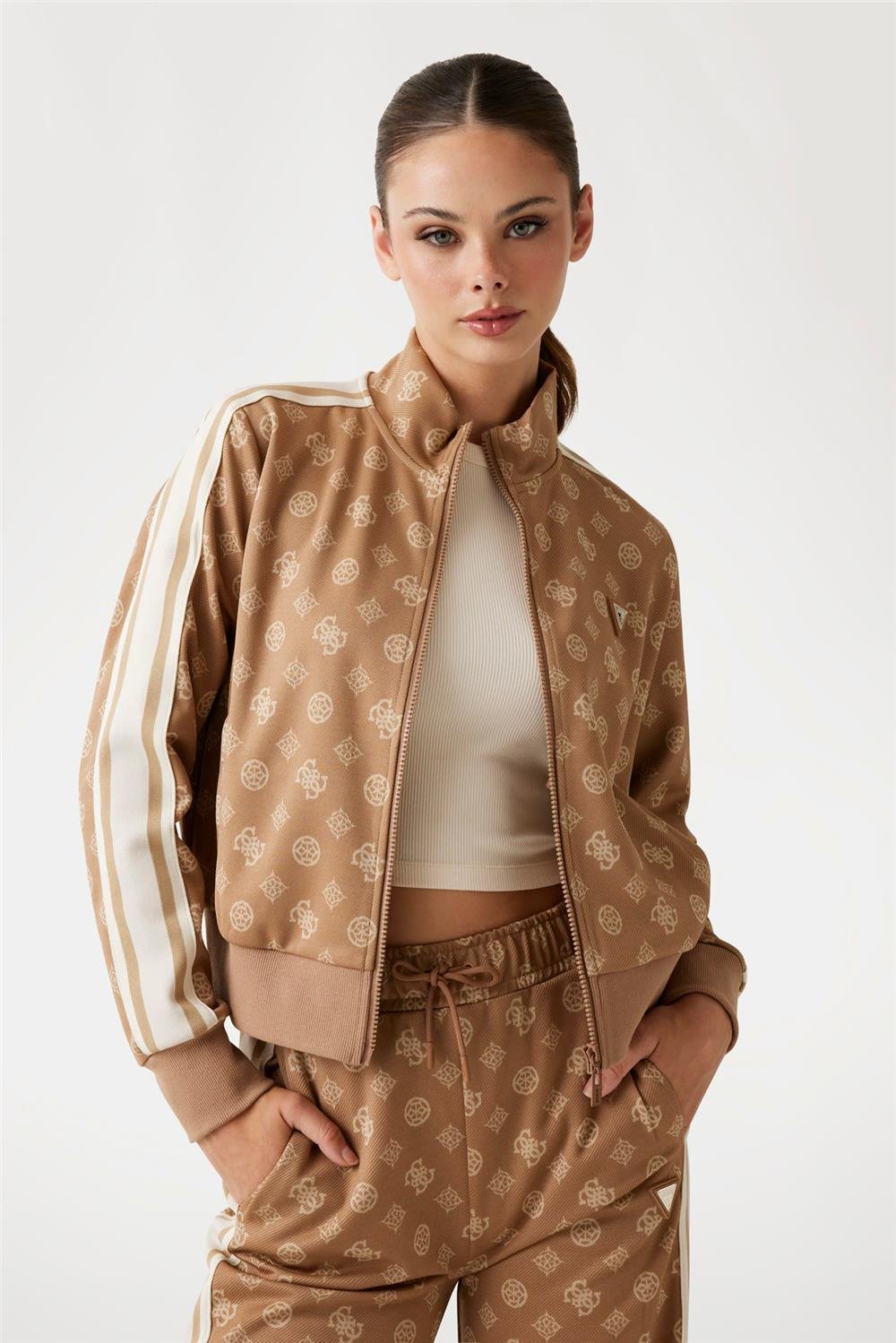 Guess Peony Kadın Aktif Fermuarlı Sweatshirt