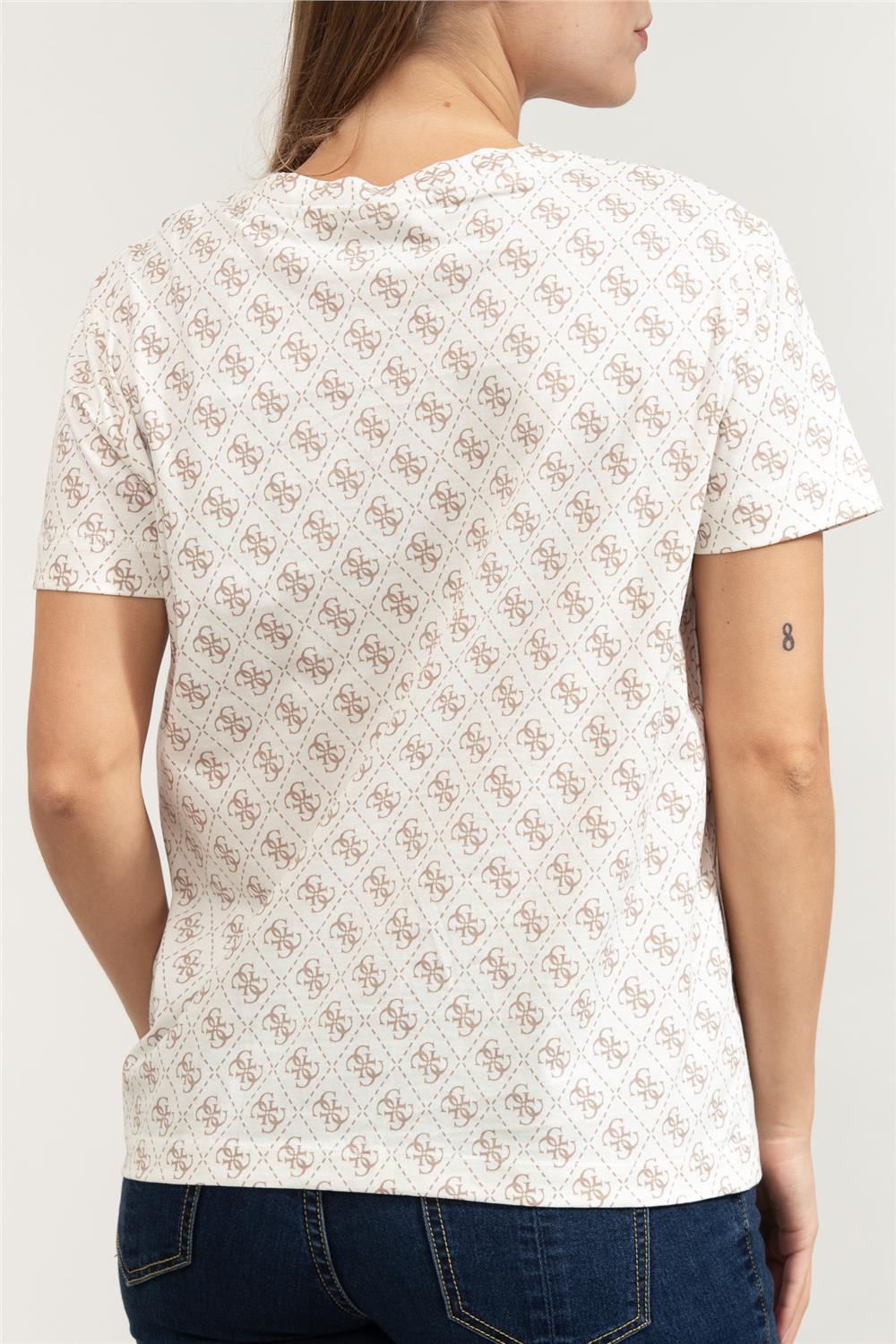 Guess Rhombus Kadın Aktif Regular Fit T-Shirt