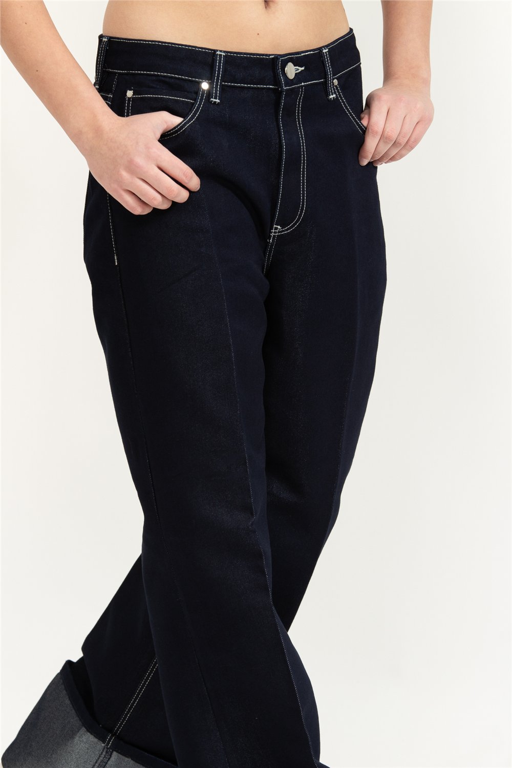 Guess Roll Kadın Regular Fit Jean Pantolon