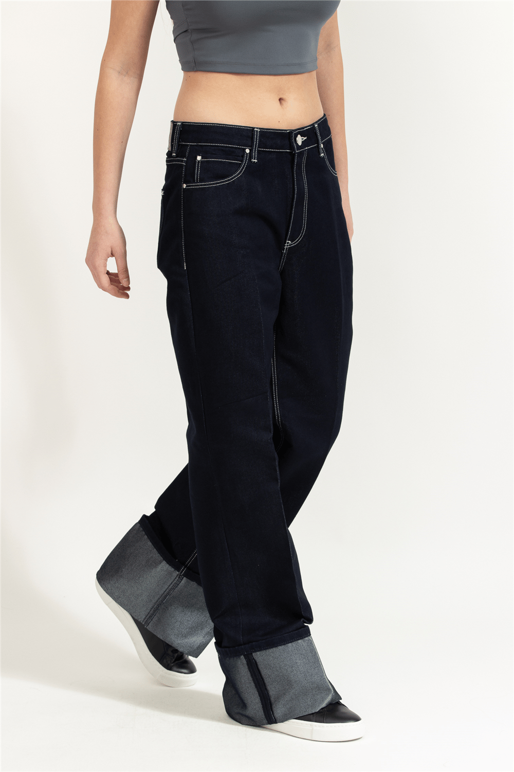 Guess Roll Kadın Regular Fit Jean Pantolon