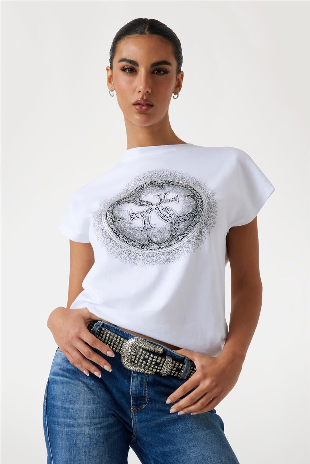 Guess Shaded Kadın Slim Fit T-Shirt