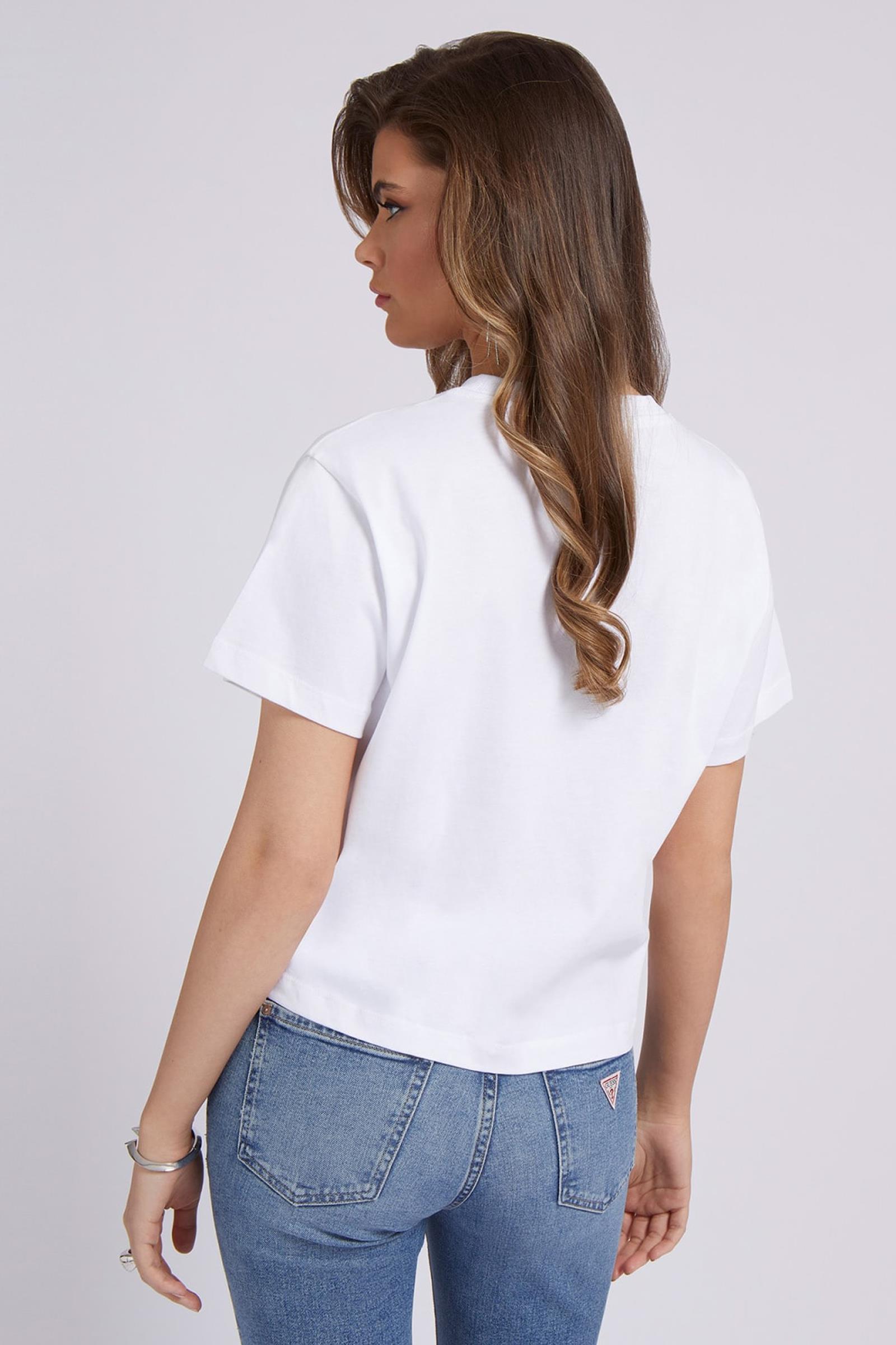 Guess Ss Cn Rocsena Kadın Bisiklet Yaka T-Shirt