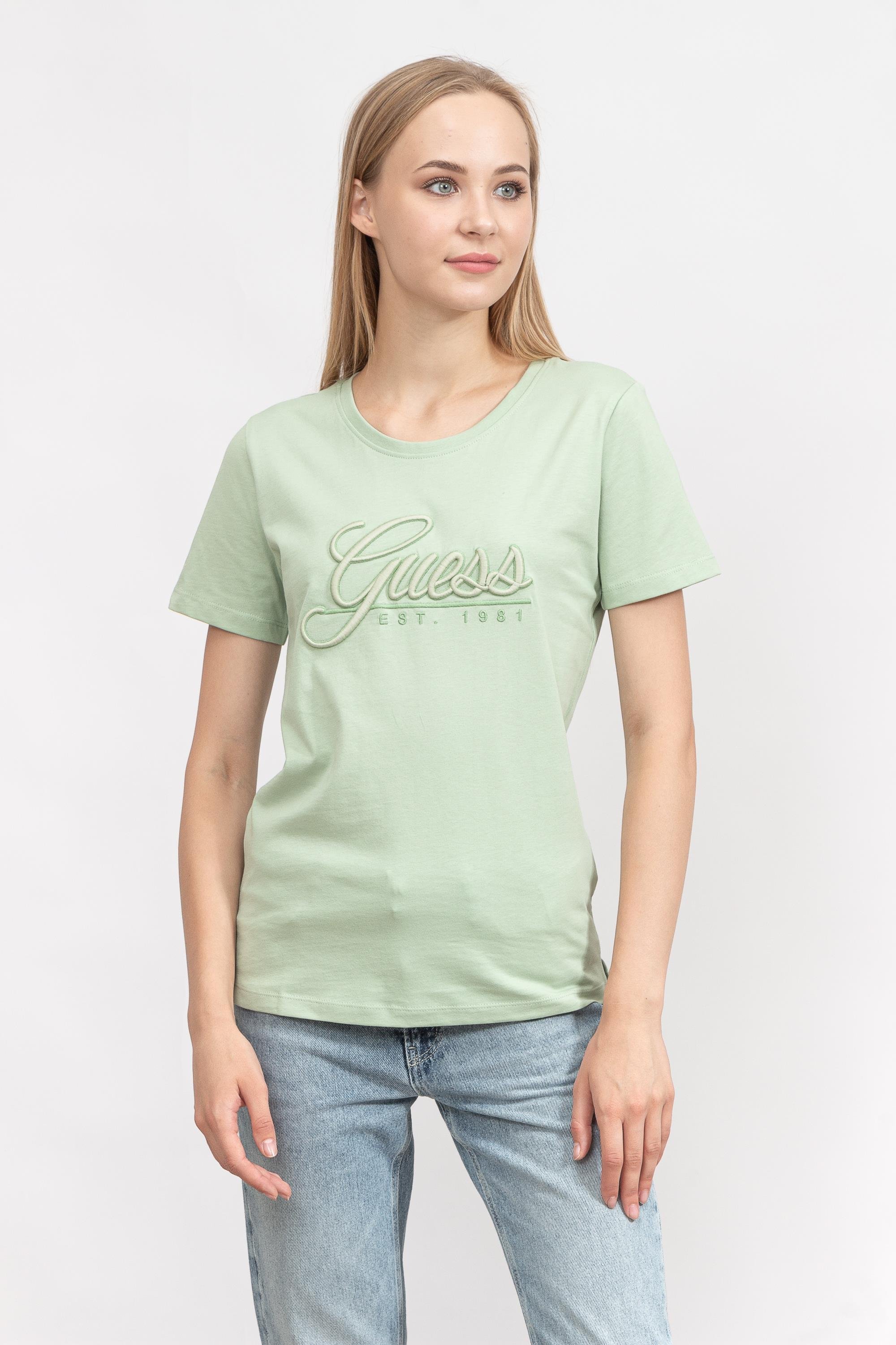 Guess Ss Rn Guess Script Kadın Bisiklet Yaka T-Shirt