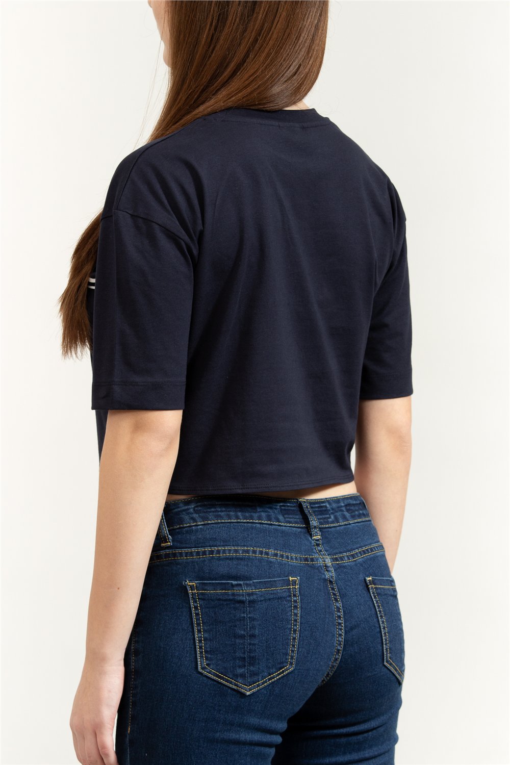 Guess Stream Kadın Aktif Boxy Fit Bisiklet Yaka T-Shirt
