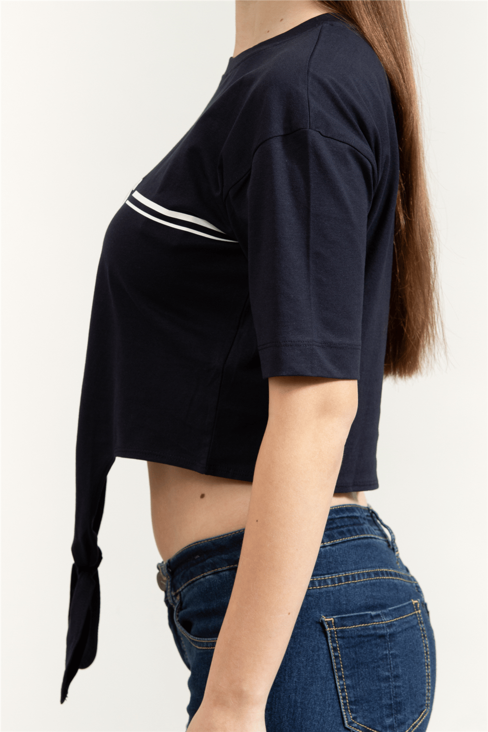 Guess Stream Kadın Aktif Boxy Fit Bisiklet Yaka T-Shirt