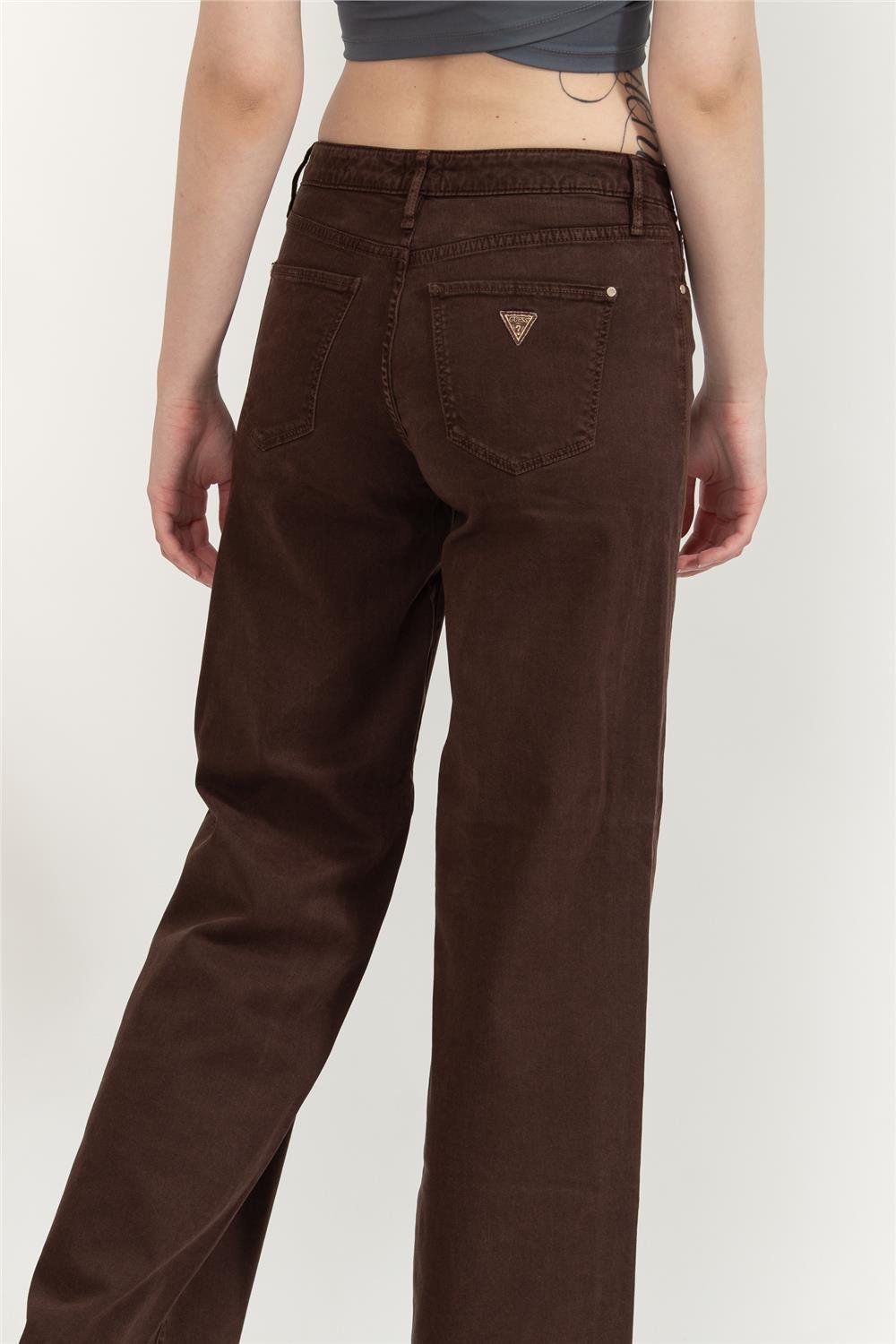 Guess Velvet Kadın Modal Karışımlı Palazzo Fit Pantolon