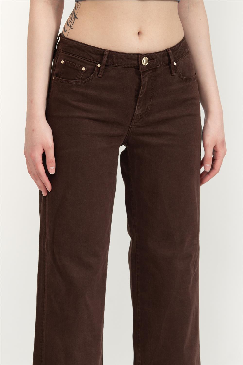 Guess Velvet Kadın Modal Karışımlı Palazzo Fit Pantolon