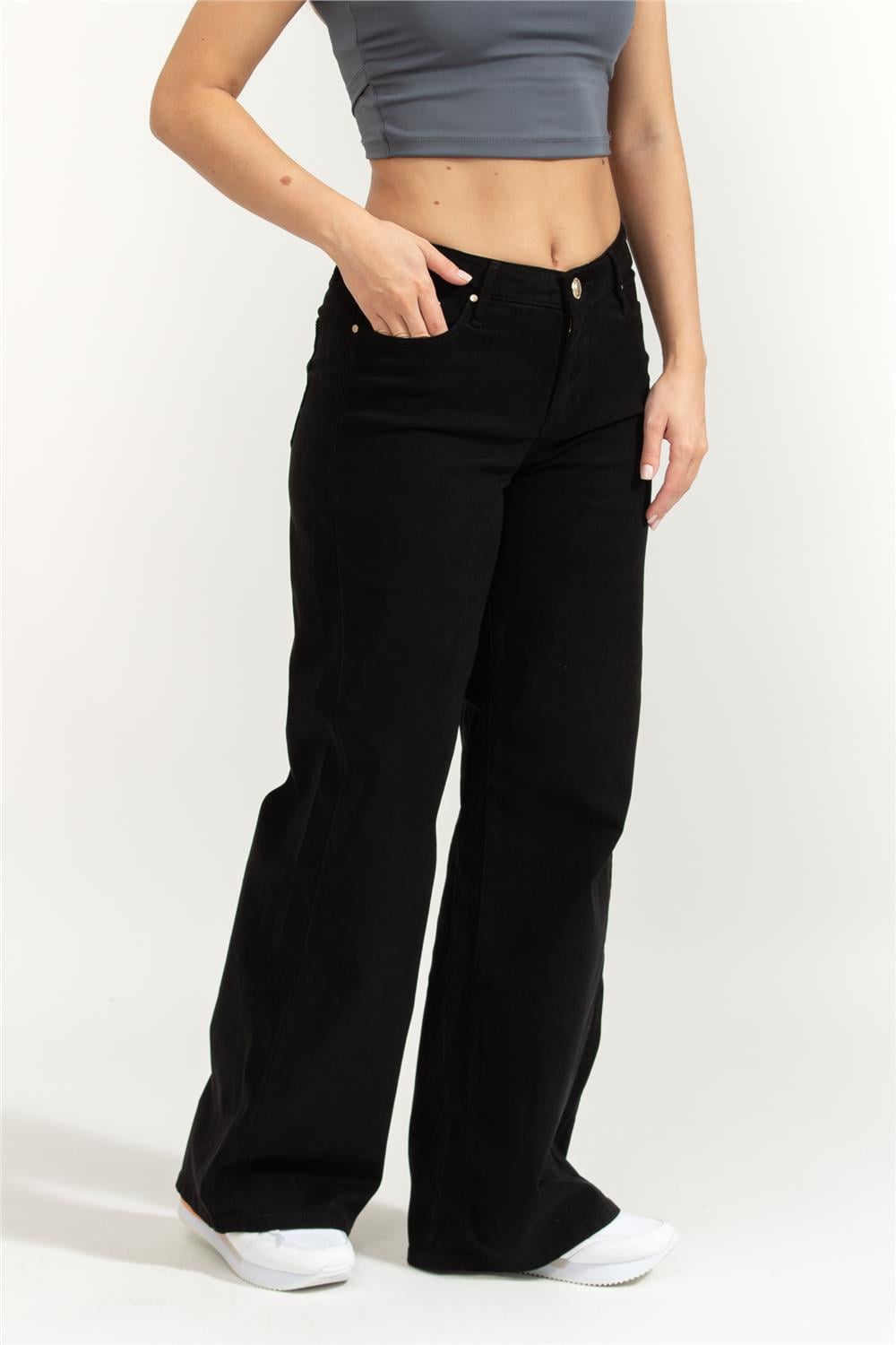 Guess Velvet Kadın Modal Karışımlı Palazzo Fit Pantolon