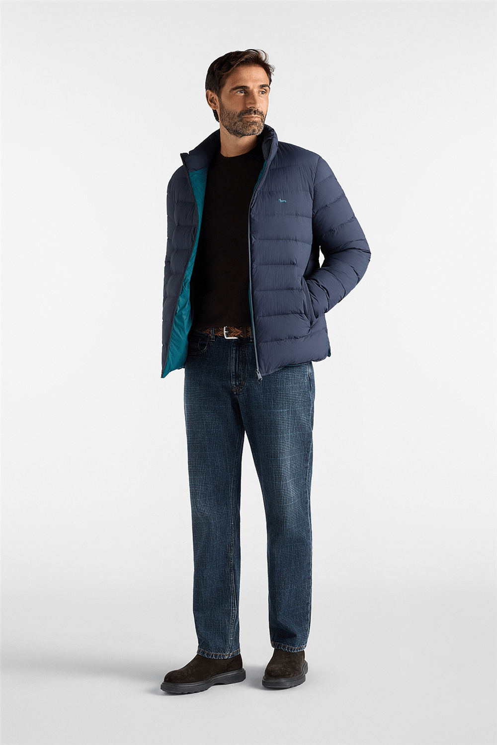 Harmont Blaine Bomber In Nylon Ribstop Erkek Bomber Mont Lacivert