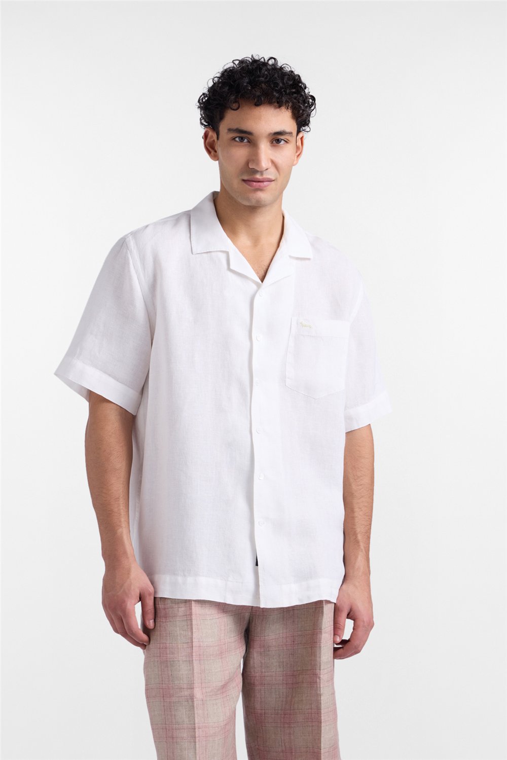 Harmont Blaine Camicia BowlIng Con Resca Erkek Gömlek Beyaz