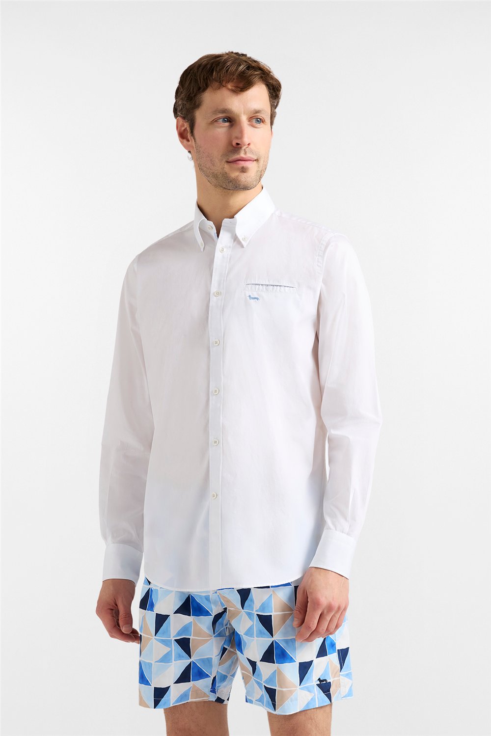Harmont Blaine Camicia Pochette Erkek Gömlek Beyaz