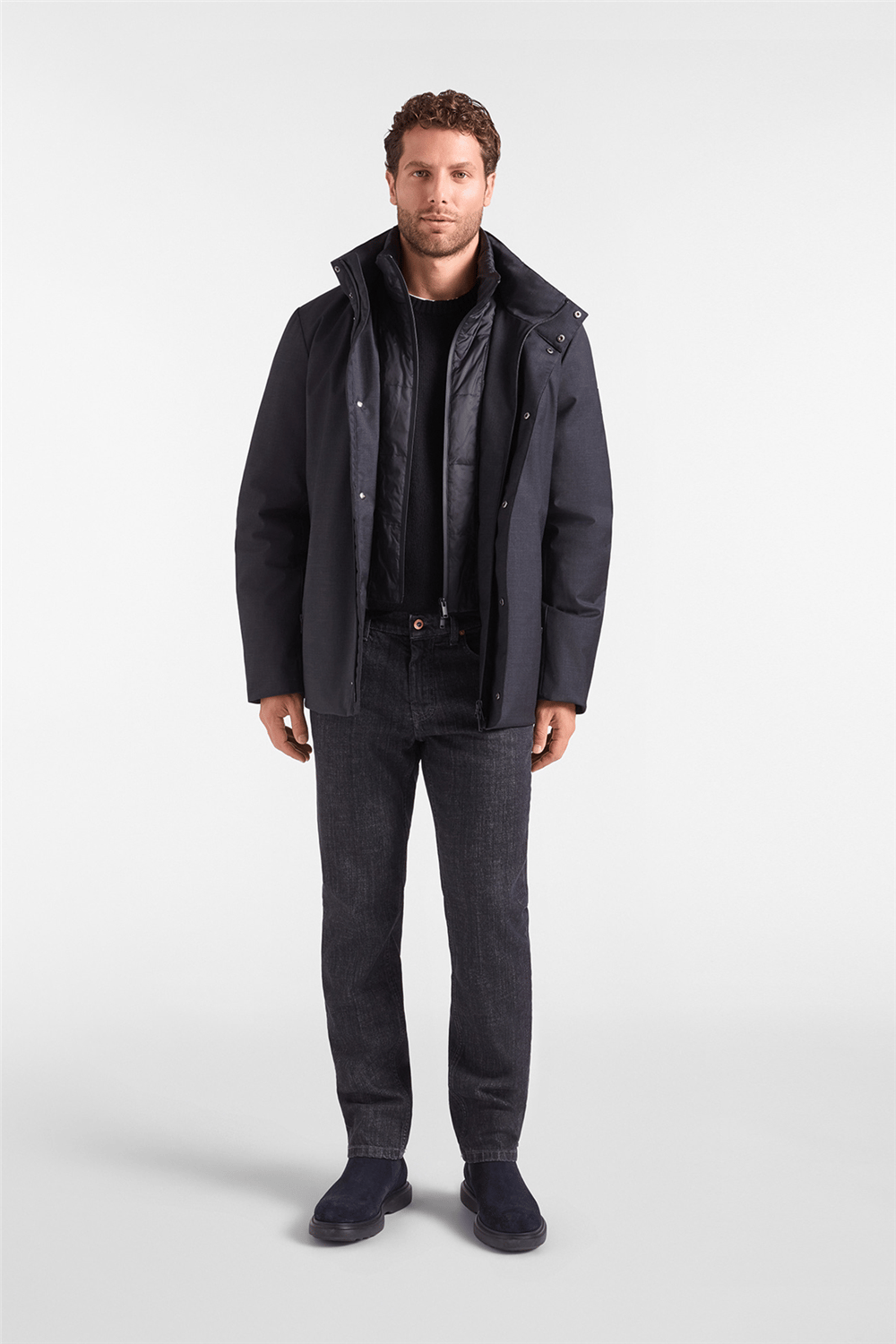 Harmont Blaine Field Jacket In Lana T Erkek Mont
