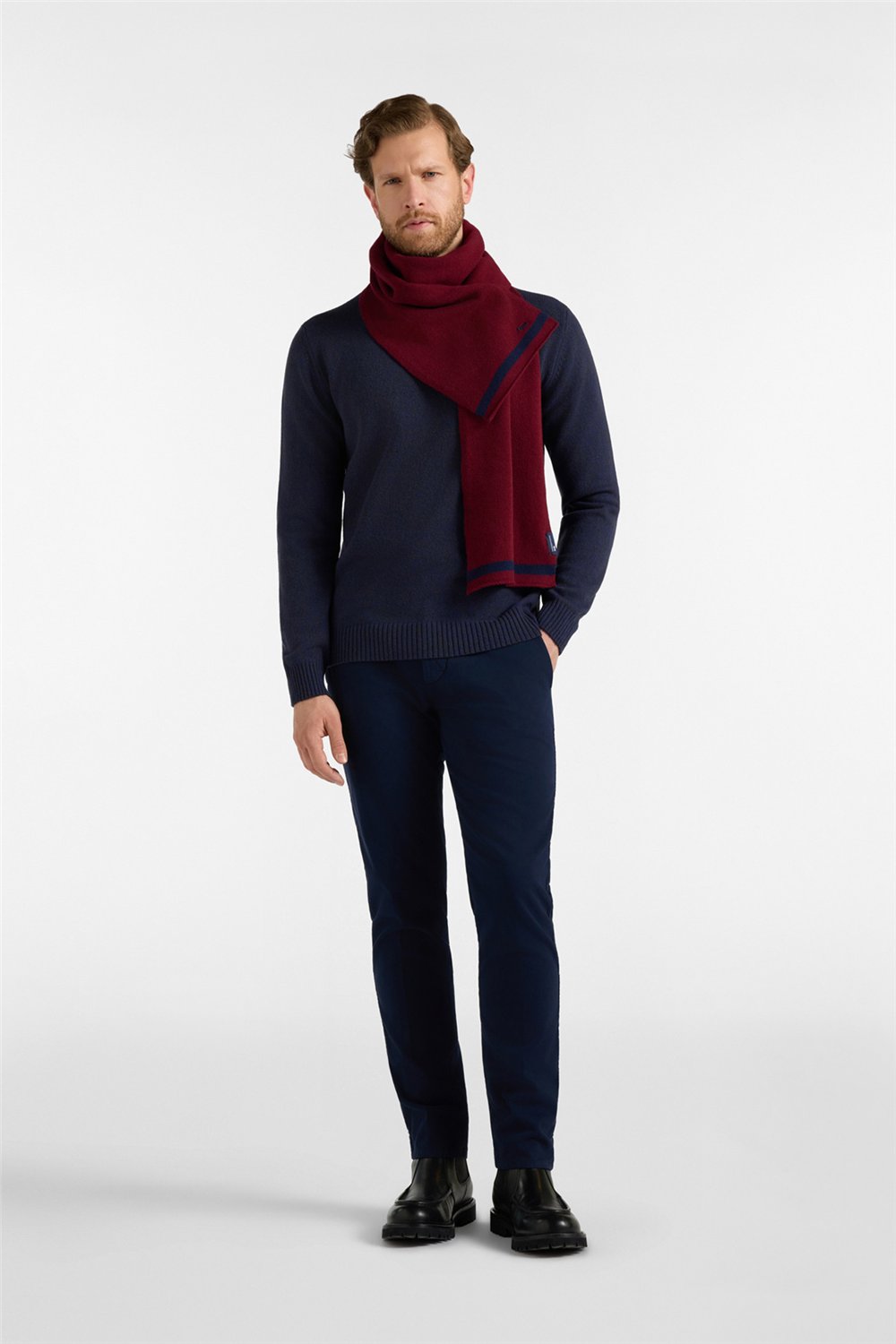 Harmont Blaine Paricollo Basic Moulin Erkek Triko