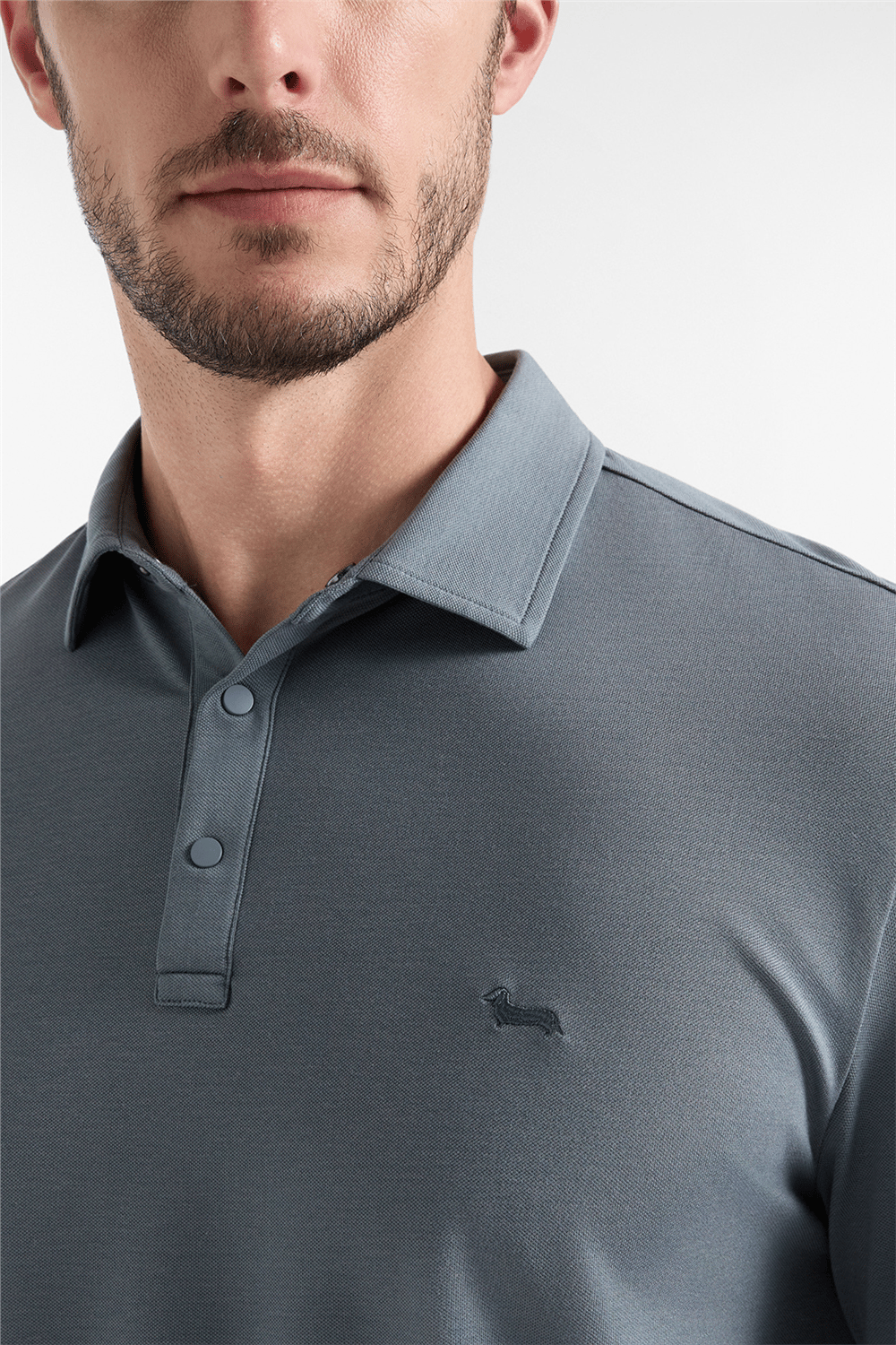 Harmont Blaine Polo In Piquet Tecnico Erkek Polo Yaka T-Shirt