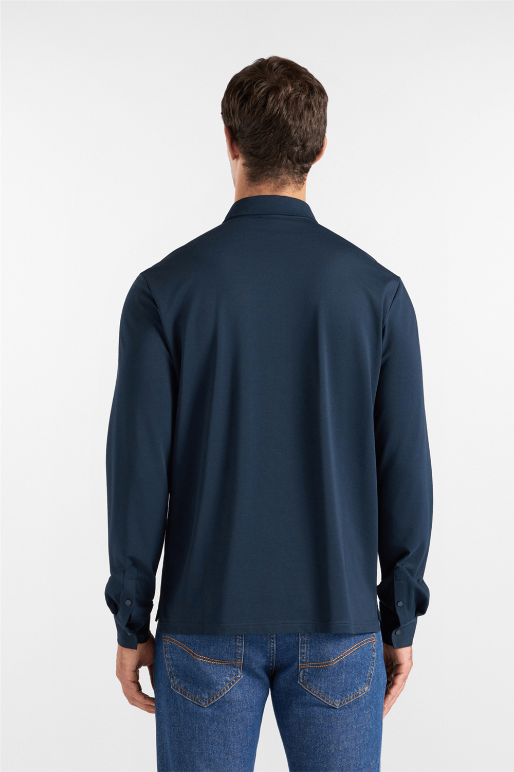 Harmont Blaine Polo In Piquet Tecnico Erkek Polo Yaka T-Shirt Lacivert