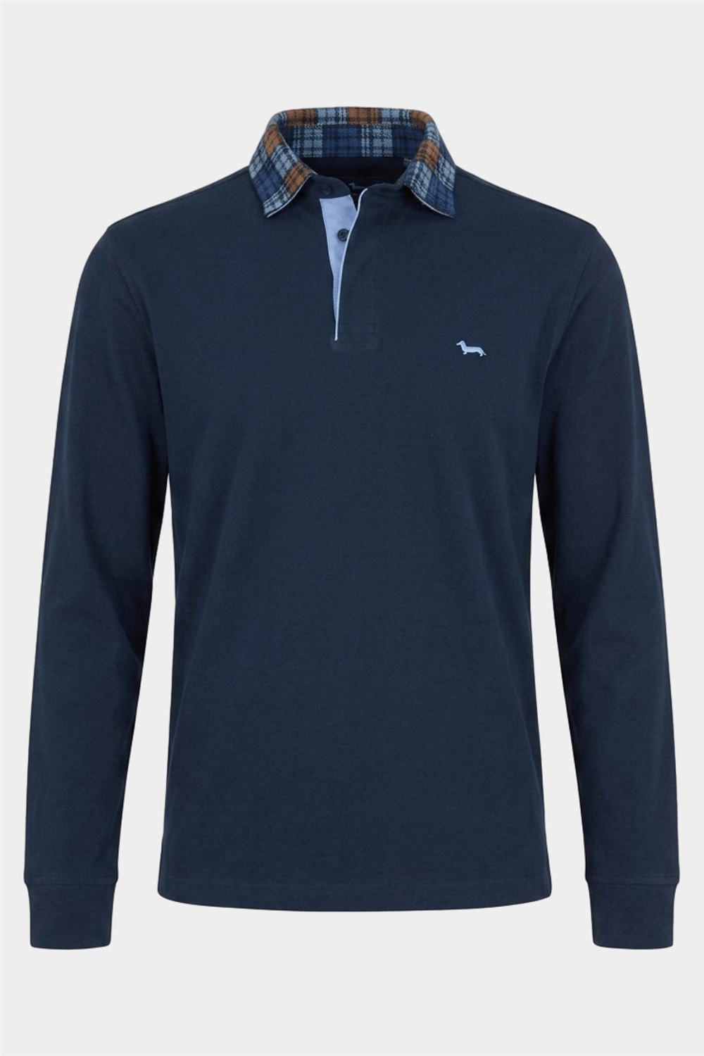 Harmont Blaine Polo Vietri In Jersey B Erkek Polo Yaka T-Shirt Lacivert