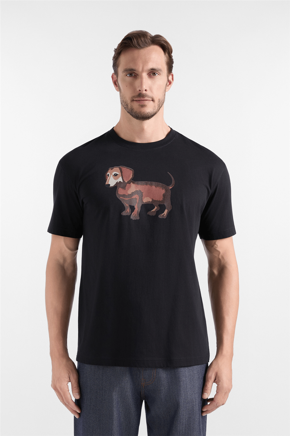 Harmont Blaine T Shirt In Jersey Blaine St Erkek Bisiklet Yaka T-Shirt Siyah